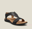 Orthopedic sandals featuring arch support and adjustable straps for everyday comfort, available in black and sizes 4-11 US. 0
