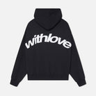 Oversized hoodie featuring a stylish graphic design, made from heavyweight cotton-blend fleece, showcasing modern streetwear style with a convenient kangaroo pocket. 7