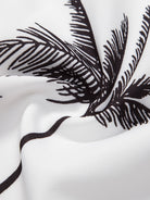 Palm Tree Print Shirt and Striped Swim Shorts Set – 100% Polyester Regular Fit Summer Beachwear 5