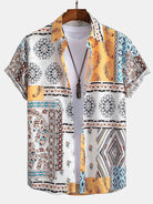 Shirt and Shorts Set with Unique Scarf Print Design, Comfortable Fit, Machine Washable – Casual Beachwear 2