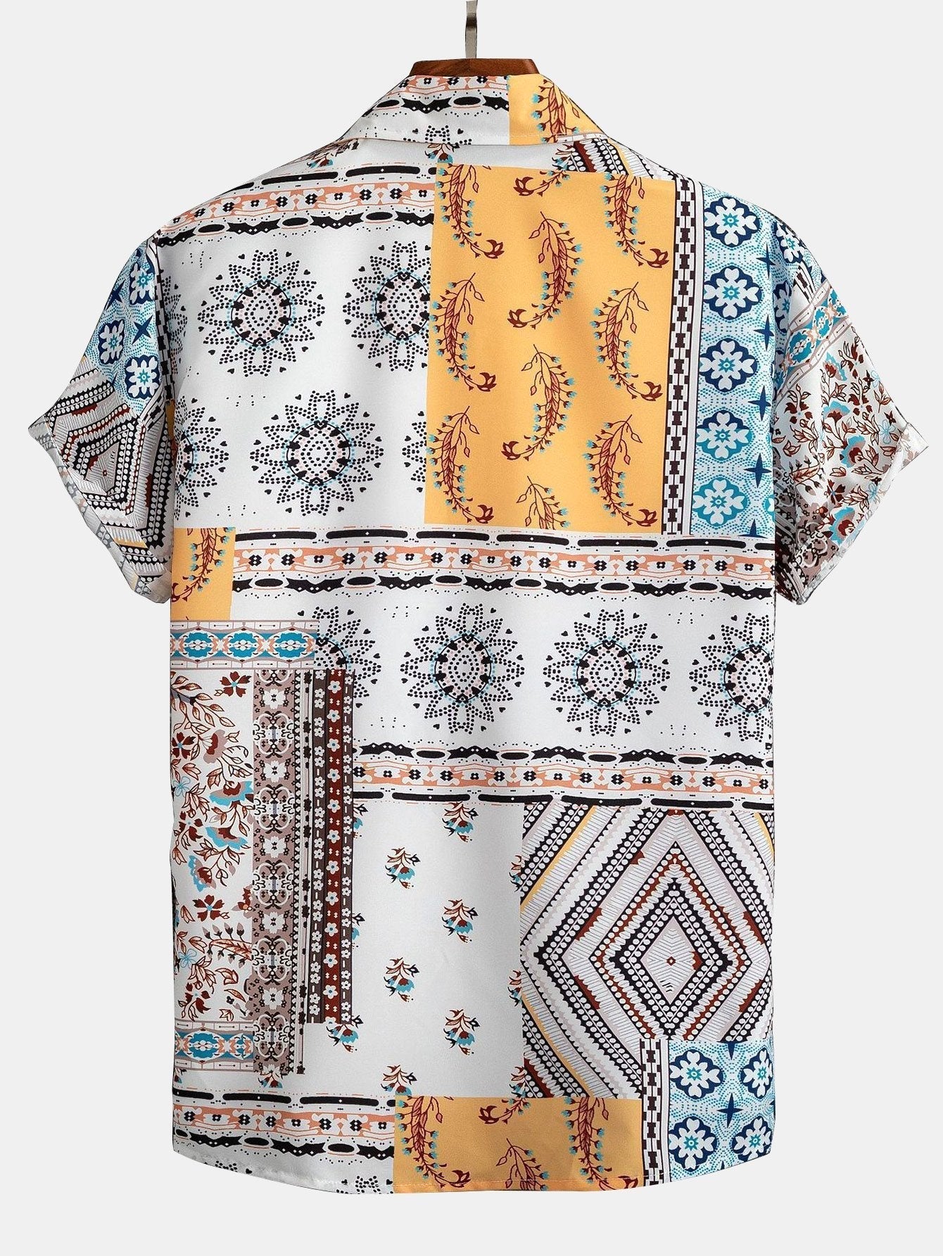 Shirt and Shorts Set with Unique Scarf Print Design, Comfortable Fit, Machine Washable – Casual Beachwear 3