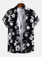 Tropical Floral Print Shirt and Swim Shorts Set – Quick Dry Polyester – Unique Pattern Design 4