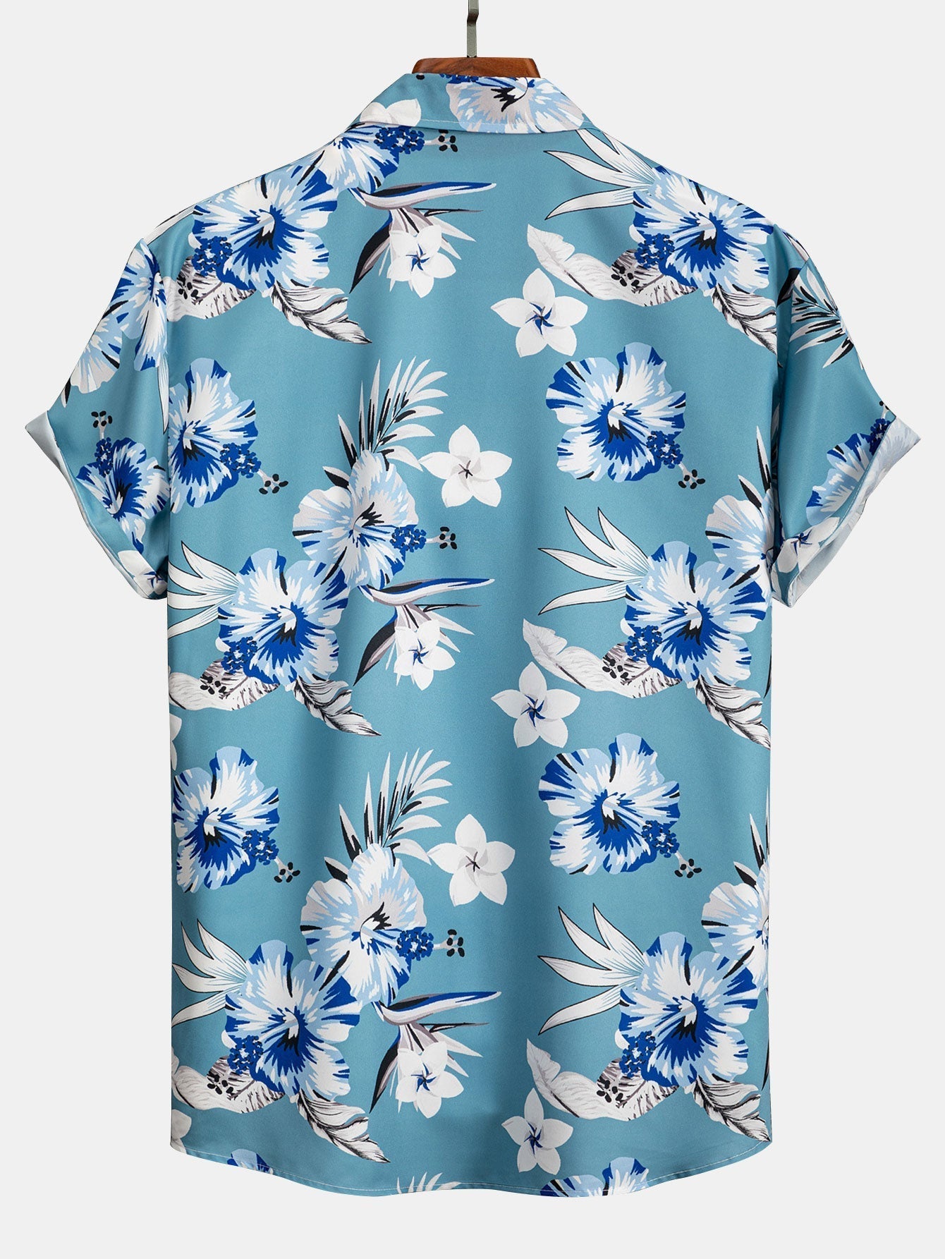 Tropical Floral Print Shirt and Swim Shorts Set – Quick Dry Polyester – Unique Pattern Design 7