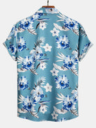 Tropical Floral Print Shirt and Swim Shorts Set – Quick Dry Polyester – Unique Pattern Design 7