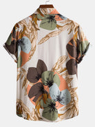 Tropical Print Shirt with Textured Cotton Shorts – Regular Fit 5-Inch Summer Outfit 2