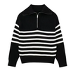 Unisex Half-Zip Jumper with Wide fold-over Collar