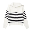 Unisex Half-Zip Jumper with Wide fold-over Collar