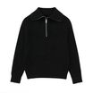 Unisex Half-Zip Jumper with Wide fold-over Collar