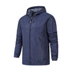 Unisex Windbreaker Jacket with Hood and Zip Closure