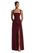 Women's A-Line Maxi Dress with Fitted Waist and Sleeveless Design – Elegant Summer Formal Dress 0