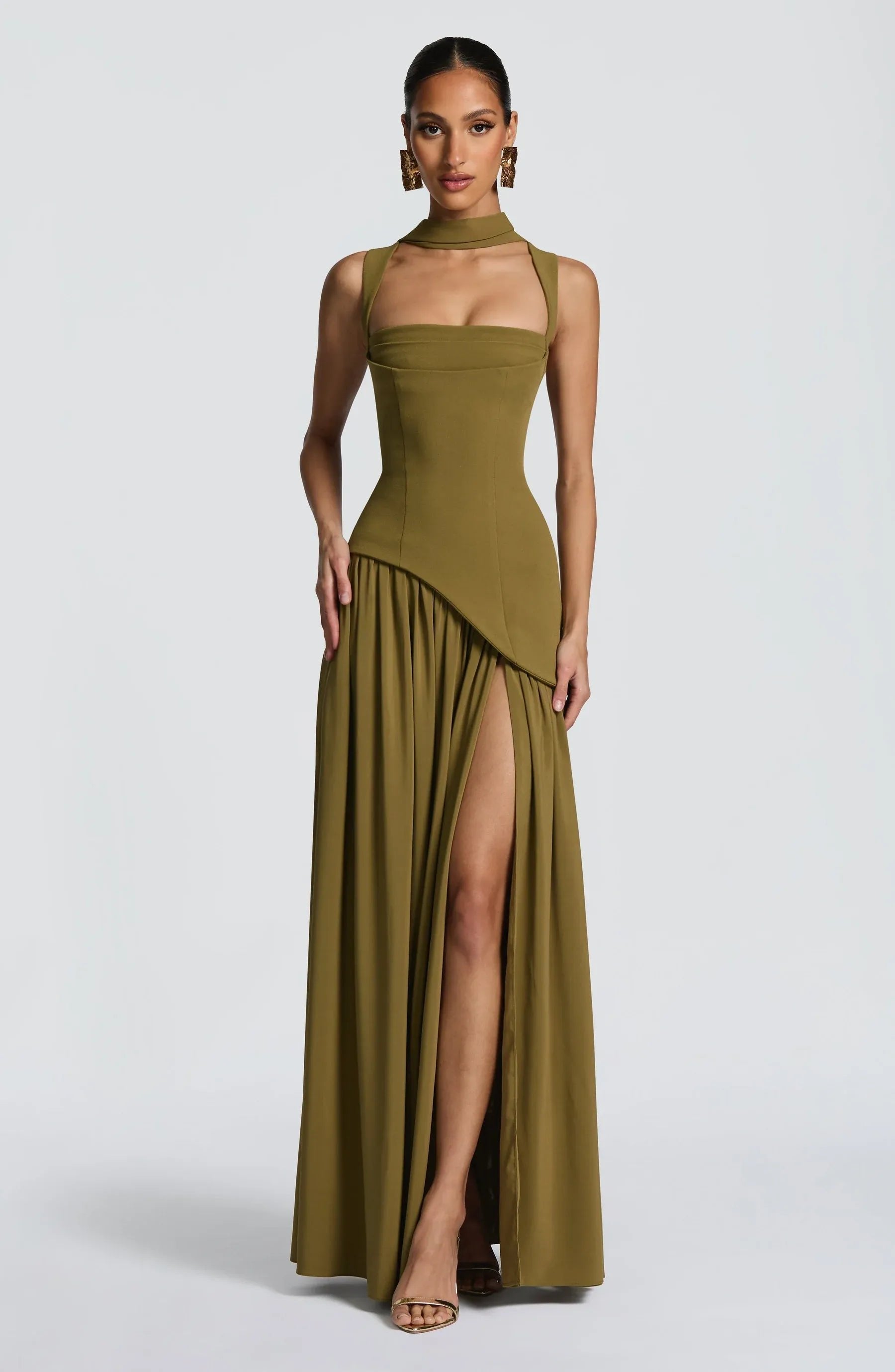 Women's A-Line Maxi Dress with Fitted Waist and Sleeveless Design – Elegant Summer Formal Dress 2