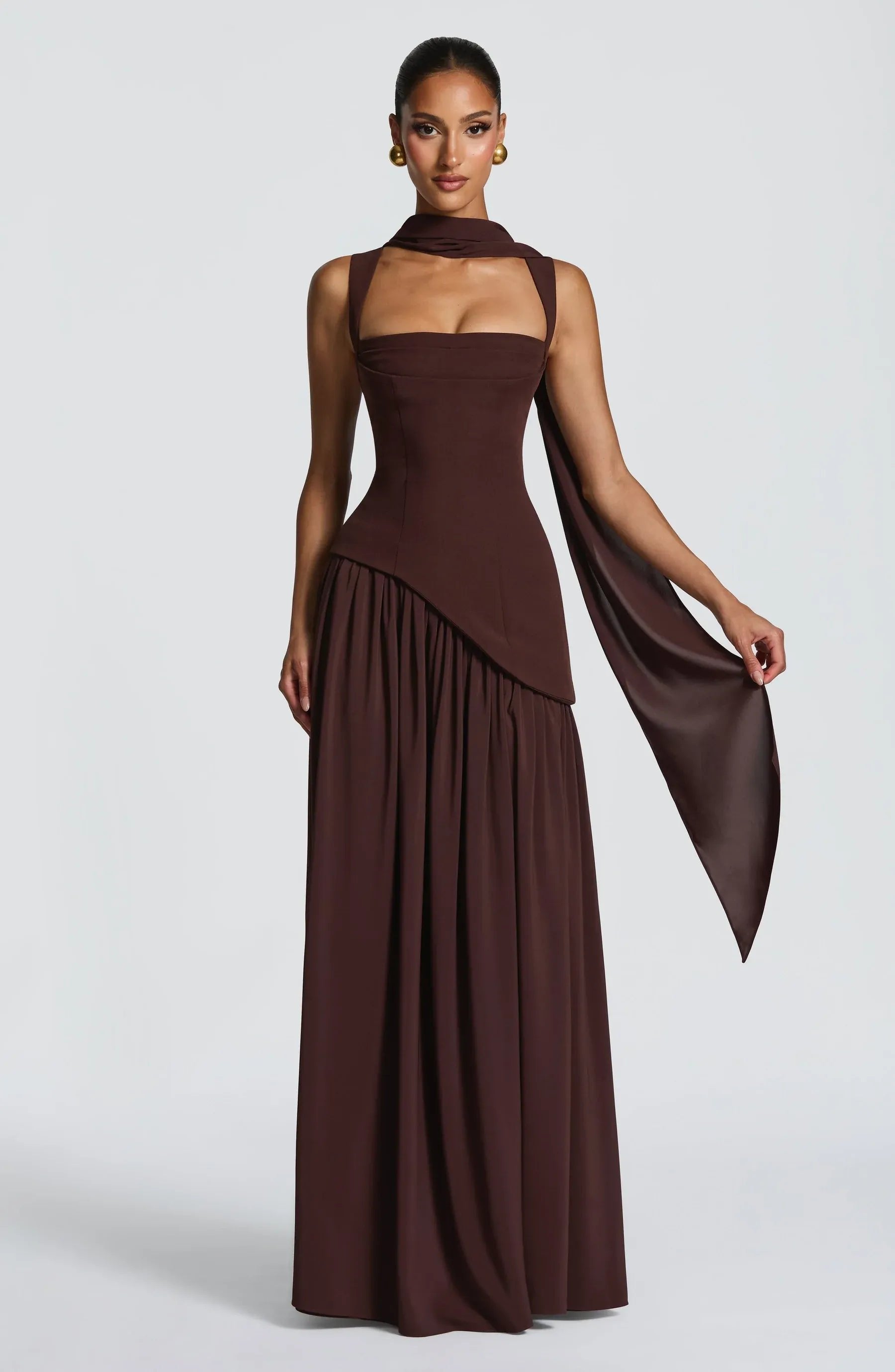 Women's A-Line Maxi Dress with Fitted Waist and Sleeveless Design – Elegant Summer Formal Dress 3