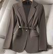 Women’s Blazer with Long Sleeves and Belt