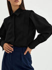 Women’s Blouse with Long Sleeves and Button Closure