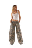 Women’s Cargo Trousers with Camouflage Pattern