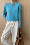 Women's Fine Knit Wool Crew Neck Jumper