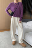 Women's Fine Knit Wool Crew Neck Jumper