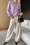 Women's Fine Knit Wool Crew Neck Jumper