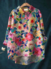 Women's Floral Blouse with Pocket and Loose Fit – Vibrant Summer Top for Women 2