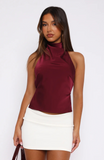Women’s Halter Neck Top with Open Back and Side Straps