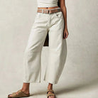 Women's Jeans Mid-Rise Cropped Barrel Leg in Heavyweight Denim – Medium-Fade Wash with Reinforced Panels 10
