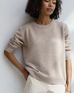 Women’s Jumper with Long Sleeves and Round Neckline
