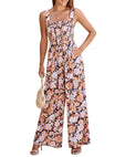 Women’s Jumpsuit with Wide Legs and Floral Pattern
