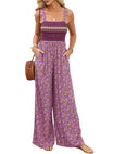 Women’s Jumpsuit with Wide Legs and Floral Pattern