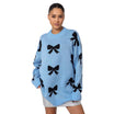 Women’s Knitted Jumper with Ribbon Print
