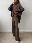 Women’s Knitted Turtleneck Sweater and Trousers Set