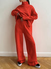 Women’s Knitted Turtleneck Sweater and Trousers Set