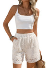 Women's Lace Detail Shorts with Pockets