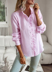 Women’s Long Sleeve Blouse With Ruffle Detail