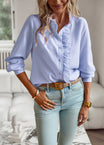 Women’s Long Sleeve Blouse With Ruffle Detail