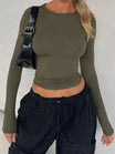 Women’s Long Sleeve Top with Round Neck