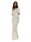 Women’s Maxi Dress with Long Sleeves and Fitted Waist