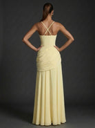Women's Maxi Dress with Square Neckline and Ruched Bodice – Elegant Formal Dress for Weddings and Special Occasions 3
