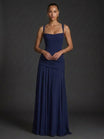 Women's Maxi Dress with Square Neckline and Ruched Bodice – Elegant Formal Dress for Weddings and Special Occasions 4