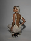 Women’s Maxi Dress with Thin Straps and Open Back