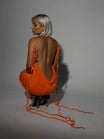 Women’s Maxi Dress with Thin Straps and Open Back