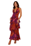 Women’s Maxi Dress with V-neckline and Crossed Back Straps