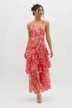 Women’s Maxi Dress with V-neckline and Crossed Back Straps