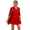 Women’s Mini Dress with Cape-Style Sleeves and Belt