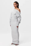 Women's Off Shoulder Bodycon Long Sleeve Maxi Knit Dress