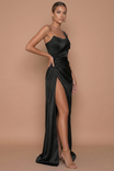 Women's One Shoulder Maxi Dress with High Split