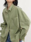 Women’s Oversized Shirt with Button Closure and Chest Pocket