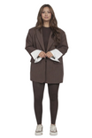 Women’s Pinstripe Blazer with Contrast Cuffs