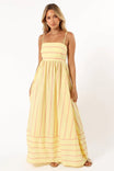 Women’s Printed Maxi Dress with Loose Fit and Thin Straps