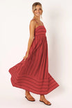 Women’s Printed Maxi Dress with Loose Fit and Thin Straps