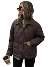 Women’s Quilted Jacket with Snap Button Closure
